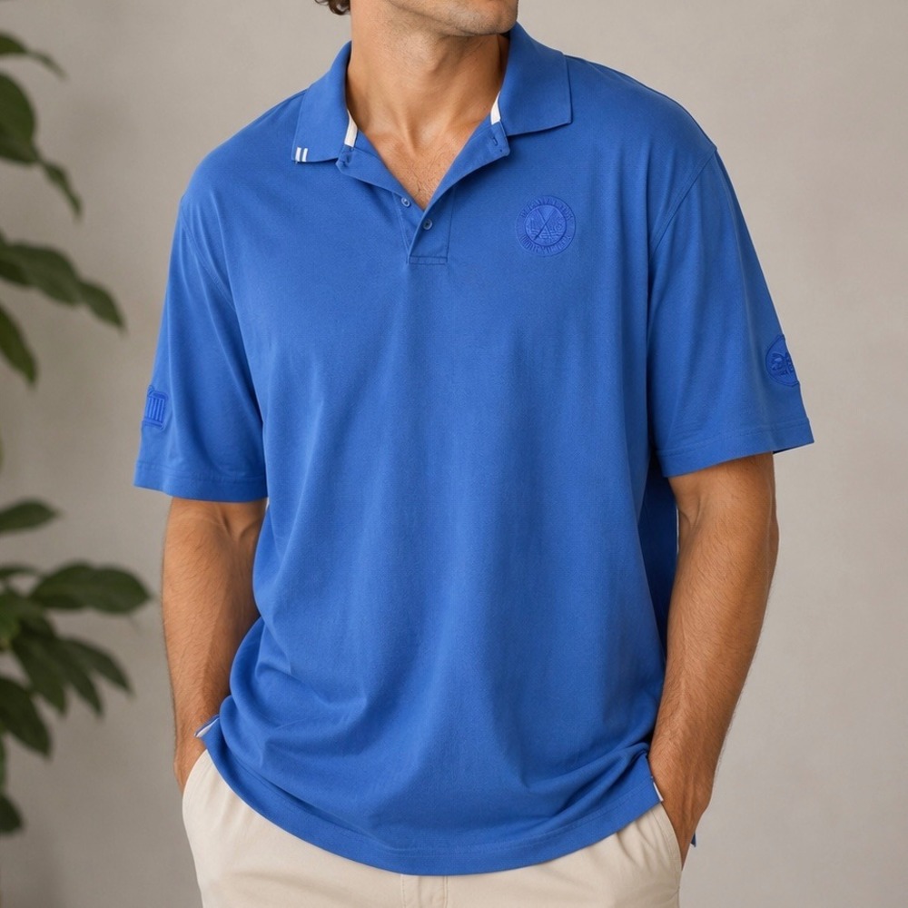 Ashworth EZ-Tech Blue Golf Polo Shirt XXL 2005 Pro Golf × STYX Charity Classic